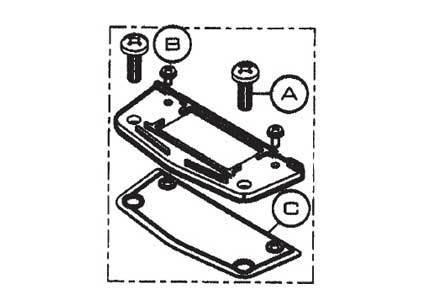 Gpi battery cover kit (for fm-300h) - includes battery cover, gasket, and screws