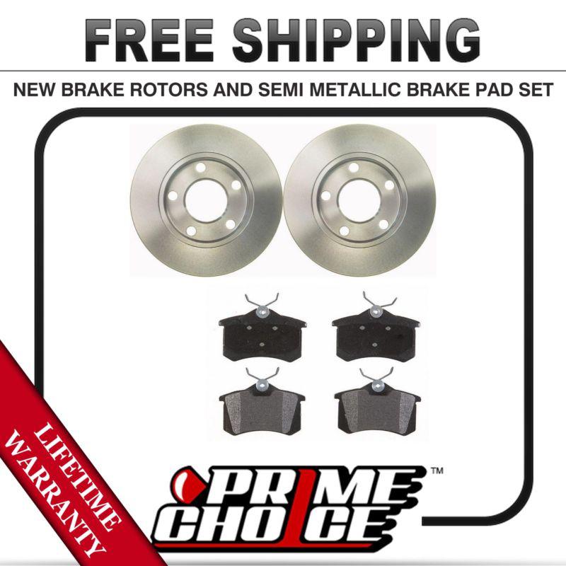 Rear kit (2) brake rotors and (1 set) premium brake pads with lifetime warranty