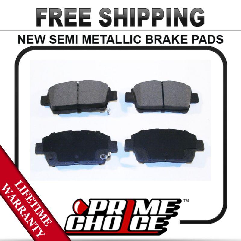 Front semi metallic disc brake pad kit full set with lifetime warranty