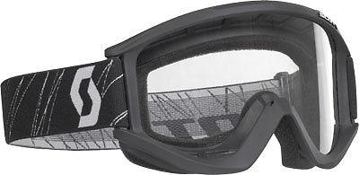 Scott recoil motorcycle dirt bike atv goggles black frame single clear lens