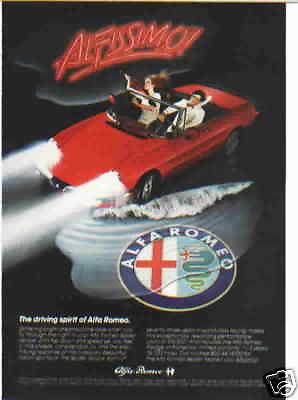 1984 alfa romeo spider veloce *original ad* alfissimo!