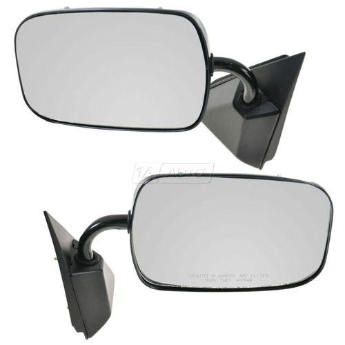 Chevy gmc truck black manual side view door mirrors left & right pair set of 2