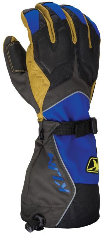 2013 klim men's summit snowmobile gore tex glove blue 3xl