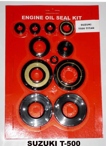 Suzuki t500 engine oil seal kit titan 1968 1969 1970 1971 1972 1973 1974 1975 !