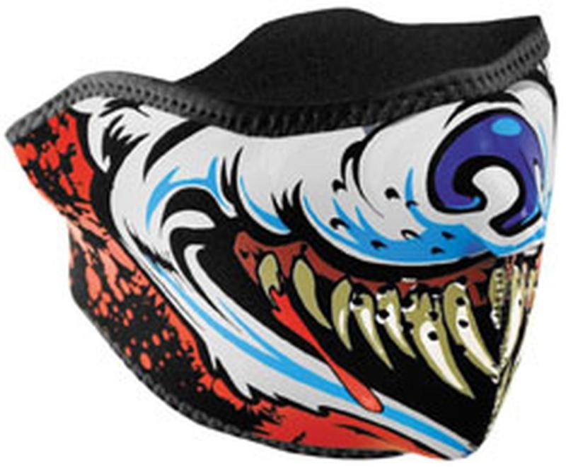 Zan cold weather water/wind resistant adult neoprene facemask,wolf/white,osfm