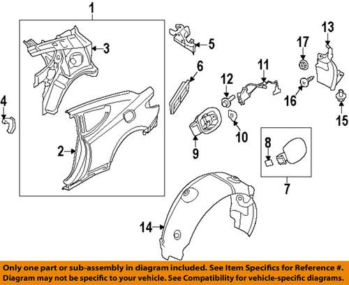 Hyundai oem 715042mc00 quarter panel