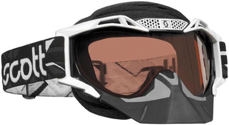 New scott voltage pro air snowcross adult goggles, white, one size