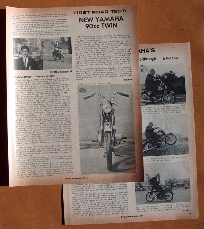 0144   1966 cycle magazine road test: yamaha 90 twin