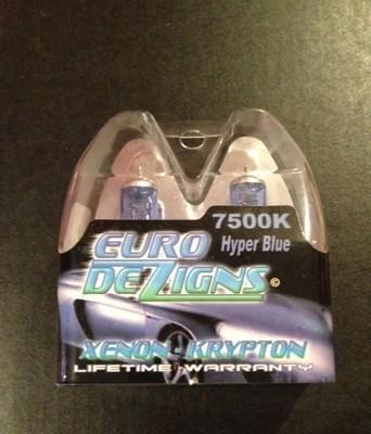 Hyper blue 9007 hb5 xenon hid hi low beam headlights bulbs 7500k upgradedfilamnt