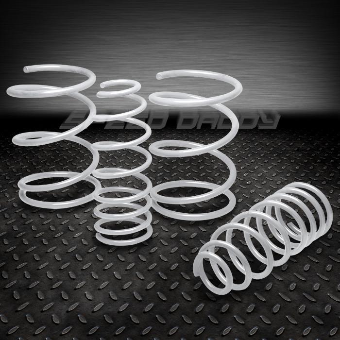 1.5" drop 4pc front+rear suspension lowering spring 02-07 mit lancer cs9w white