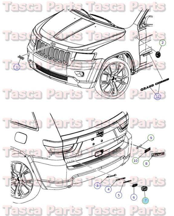 New oem rear overland summit badge emblem 2014 jeep grand cherokee #68110987aa