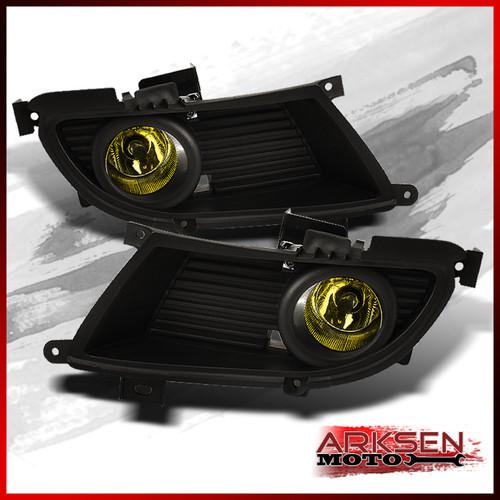 04-06 mitsubishi lancer jdm yellow bumper fog lights lamps w/switch left+right