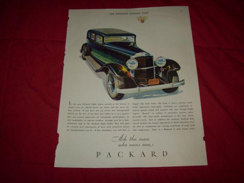 1932 packard car ad- ask the man who owns one