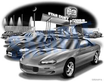 Camaro 2000 forth generation muscle car auto art print   ** free usa shipping **