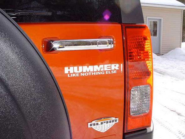 Hummer h3 like nothing else chrome decal