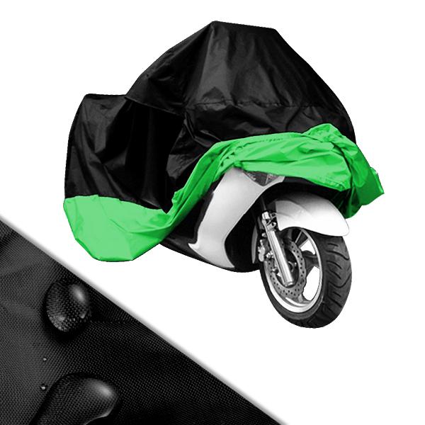 Motorcycle scooter bike cover waterproof uv protective rain dust xl green & blk