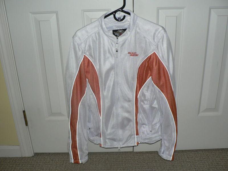 Brand new w/o tag white and orange xl harley davidson original mesh jacket