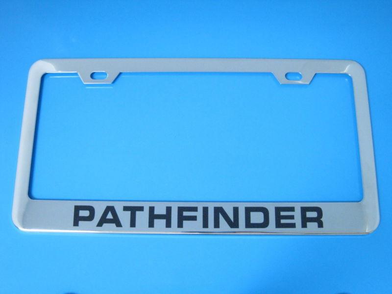 Nissan pathfinder superior chrome license frame + screw caps