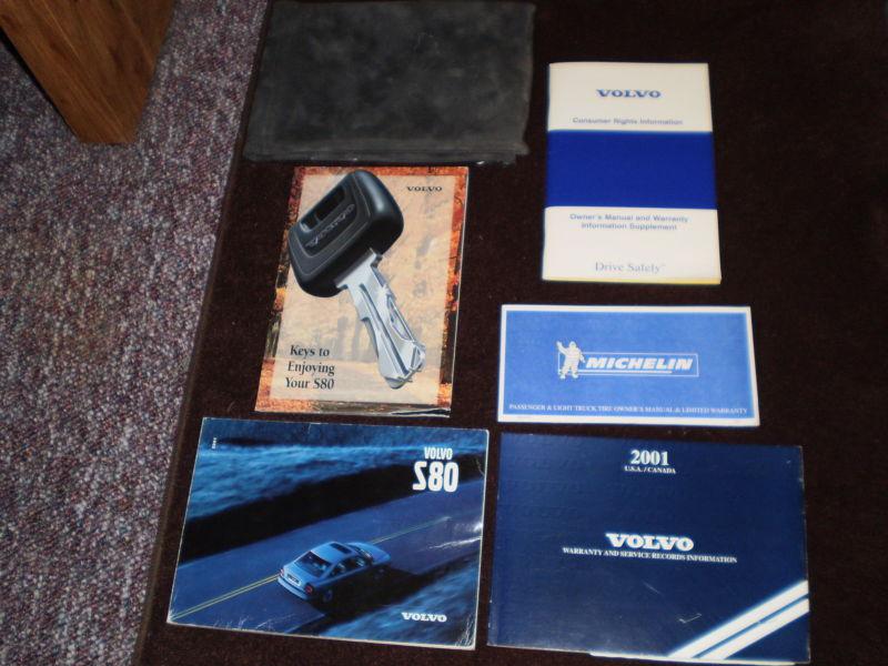 2001 volvo s80 car owners manual books guide case all models