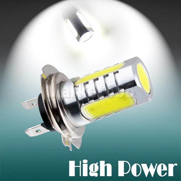 H7 high power 6w pure white fog tail signal driving head light car led bulb lamp