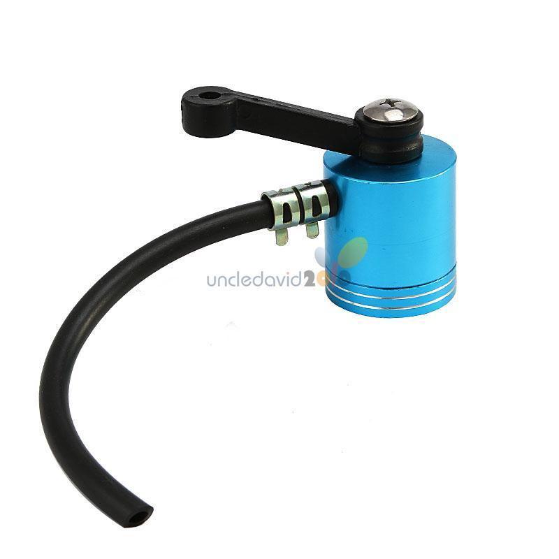 Blue universal motorcycle front brake clutch tank cylinder fluid oil reservoir