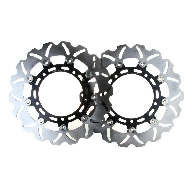 2x front brake disc rotors for yamaha yzf r1 r6 07 08 09 10 11 12 13 fz8 xtz1200