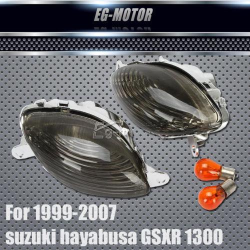 Front turn signal light blicker for 1999 - 2007 suzuki gsxr 1300 hayabusa smoke