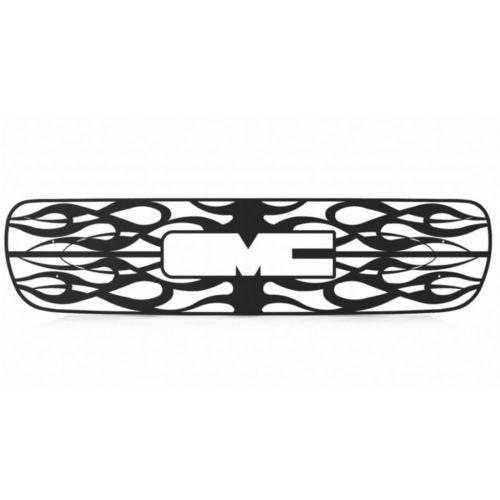 Gmc sierra ld 00-02 black horizontal flame front metal grille trim cover insert