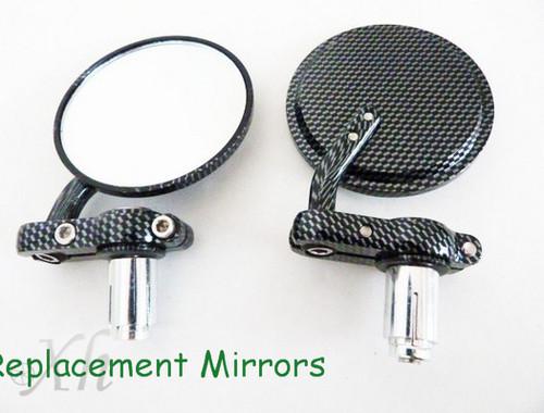 7/8 inch bar end mirrors for aprilia vespa kymco piaagio agusta ktm bmw carbon