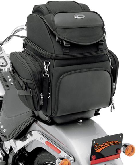 Saddlemen br3400 back seat or sissy bar bag - harley touring luggage pack 