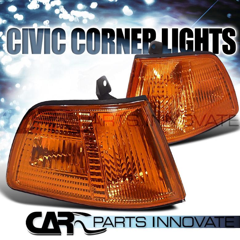 1990-1991 honda civic 2/3dr jdm amber signal corner lights lamp