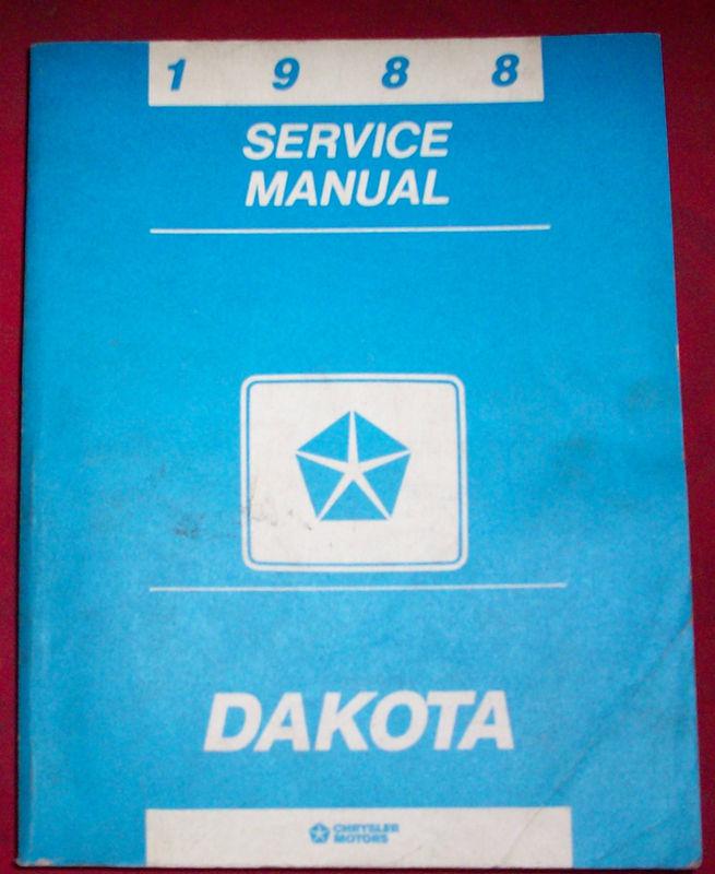 1988 88 dodge dakota pickup truck factory service manual chrysler motors fsm oem