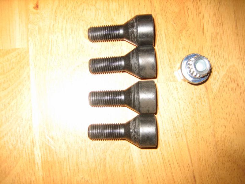 Bmw factory locking lug bolts e90,e92