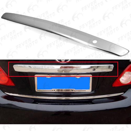 Triple chrome tailgate rear door handle trim trunk cover for toyota corolla 2011