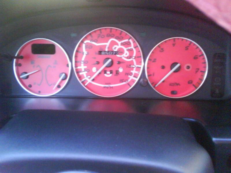 Mazda mx3 mx-3 speedhut "hello kitty" pink gauges  mazdaspeed jdm