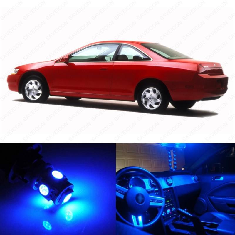 8 x blue led lights interior package for honda accord 1998 - 2002 sedan led kit