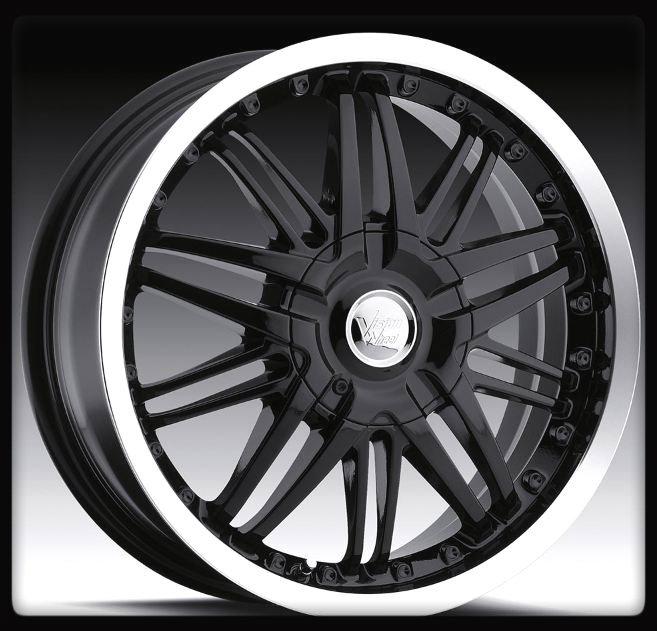 16" x 7" vision avenger 381 gls blk mlip 4x108 contour vx3 wheel rims free lugs