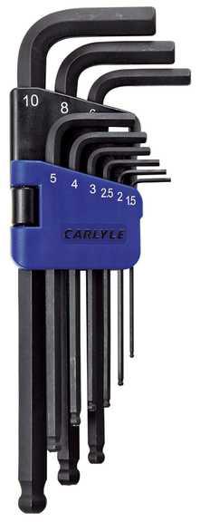 Carlyle hand tools cht hklmms9 - hex key set, l type magnetic long ball point...