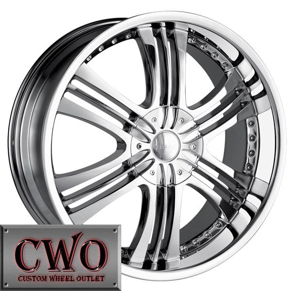 20 chrome mazzi krusher wheels rims 6x139.7 6 lug tundra titan tahoe escalade