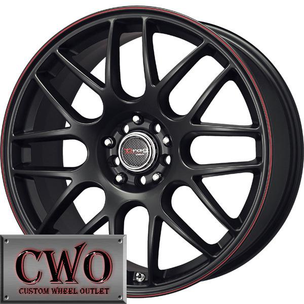 17 black drag dr-34 wheels rims 4x100/4x114.3 4 lug civic integra versa mini g5