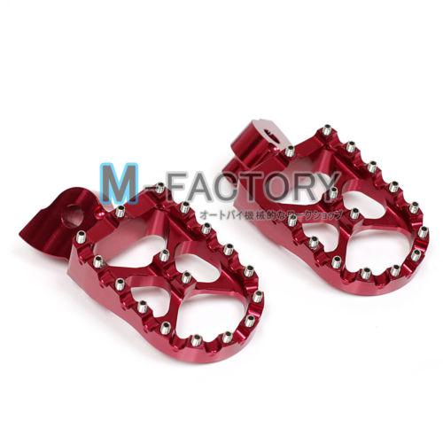 Red mx bike cnc foot pegs yamaha yz 250 yz250f 02-11 04 05 06 07 10 fp-mx793-bk