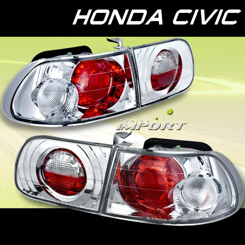 1992-1995 honda civic 3dr hatchback dx/lx/vx/si chrome altezza tail lights new