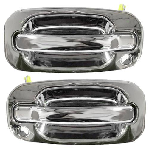 New pair outside front chrome door handle chevy gmc cadillac pickup truck suv