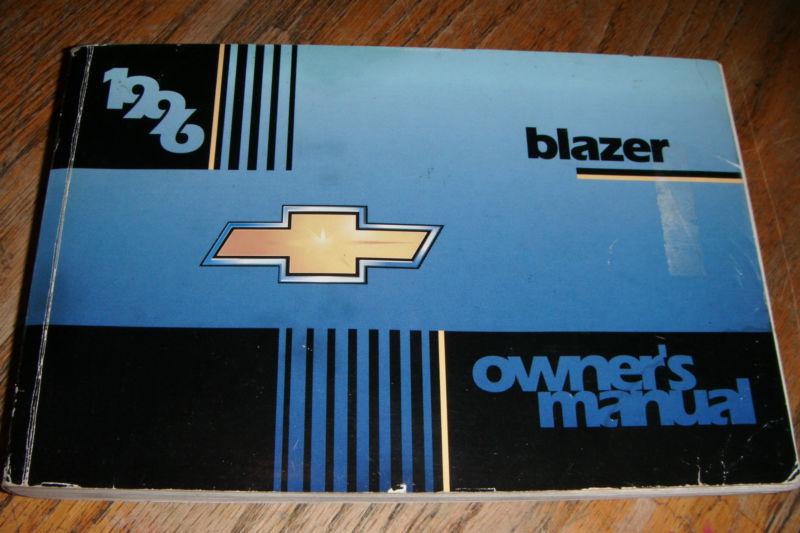 1996 blazer owner's manual 