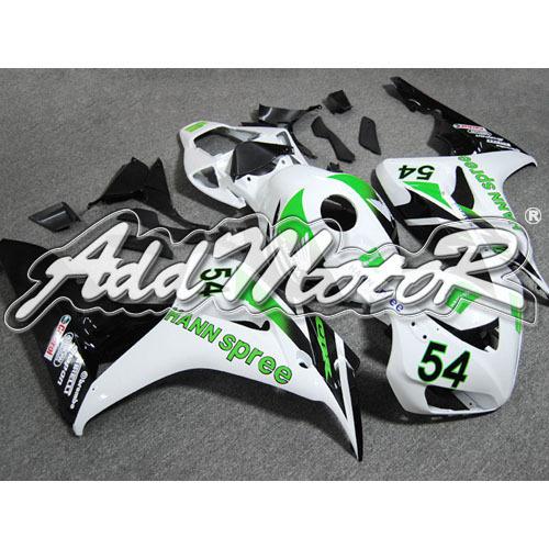 Injection molded fit fireblade cbr1000rr 06 07 54 # black white fairing 16n24