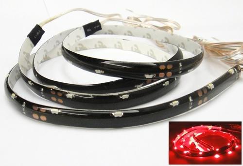 Red 20 smd led side shine light strip tail stop brake signal tailgate audi style