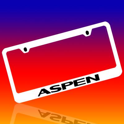 Chrysler *aspen* engraved license plate frame tag