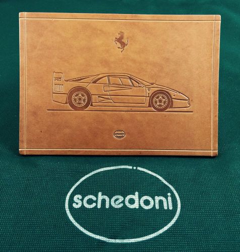 Ferrari f40 embossed schedoni leather 5x7 collectable