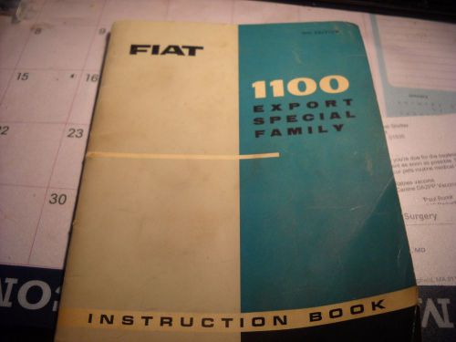 Fiat 1100 export instruction manual