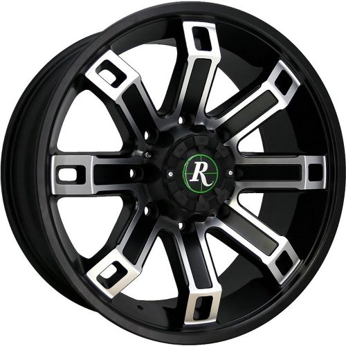 18x9 black machined hollow point 6x5.5 +20 rims open country h/t tires